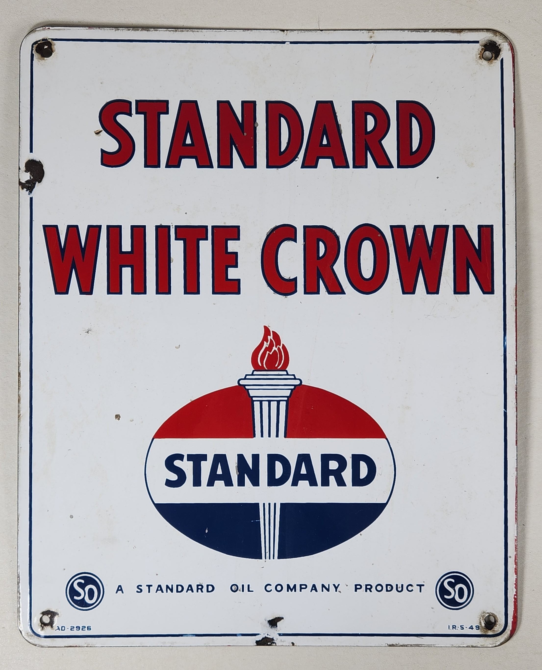 Item: Standard Oil Porcelain Pump Sign